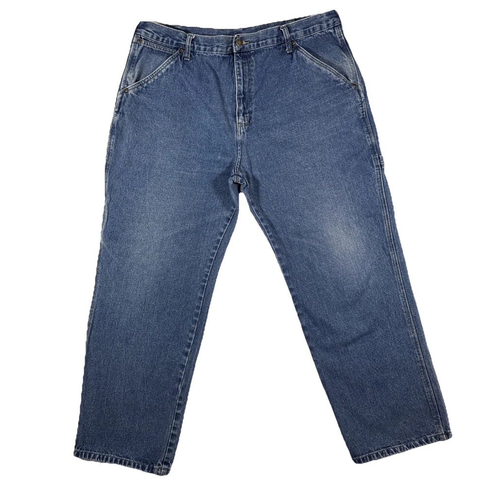 Smiths Workwear Cargo Jeans Men's 40x30 Medium Wash 100% Cotton Utility‎